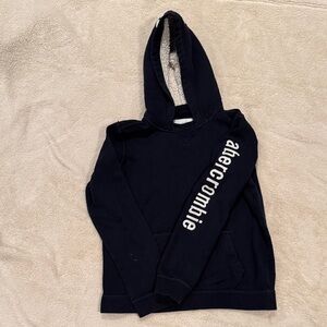 Abercrombie & Fitch Black Hoodie with White Accents